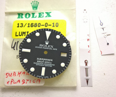 ULTRA RARE ROLEX SUBMARINER 1680 SERVICE DIAL + HANDS SET NOS