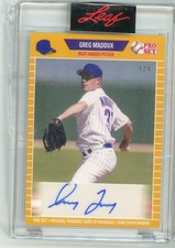 2021 Leaf Pro Set Sports GREG MADDUX Base GOLD AUTO Autograph 1/1 Braves HOF