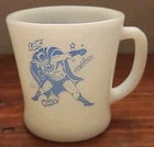 Fire King Anchor Hocking Batman D Handle Mug Vintage Collectible Made In USA