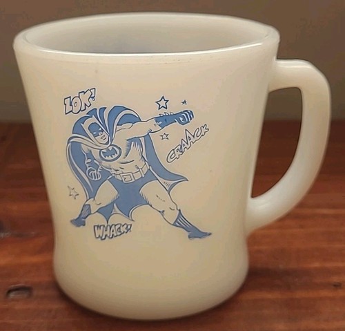 Fire King Anchor Hocking Batman D Handle Mug Vintage Collectible Made In USA  - Picture 1 of 12