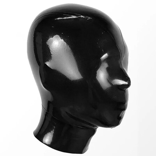 Fully enclosed Latex Mask Rubber Unisex Hood w/ Zip for Catsuit Wear Fetish BDSM - Picture 2 of 5
