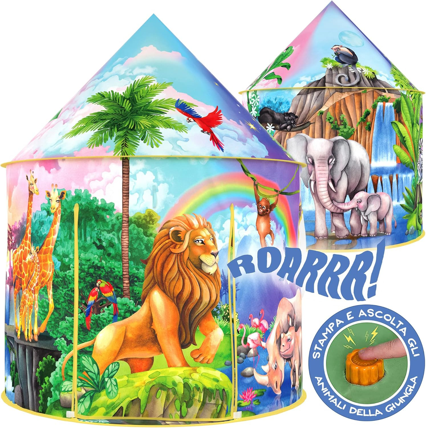 Tenda per Bambini Jungle Adventure Con Tasto Jungle Call, Tenda Bambini Animali 