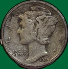 1924-D Mercury Dime Very Fine VF Coin #35718