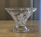 Vintage Anchor Hocking Prescut Star of David  Footed Bowl