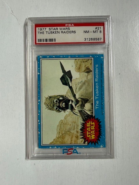1977 Star Wars Topps #21 Series 1 Blue The Tusken Raiders NM/MT PSA 8