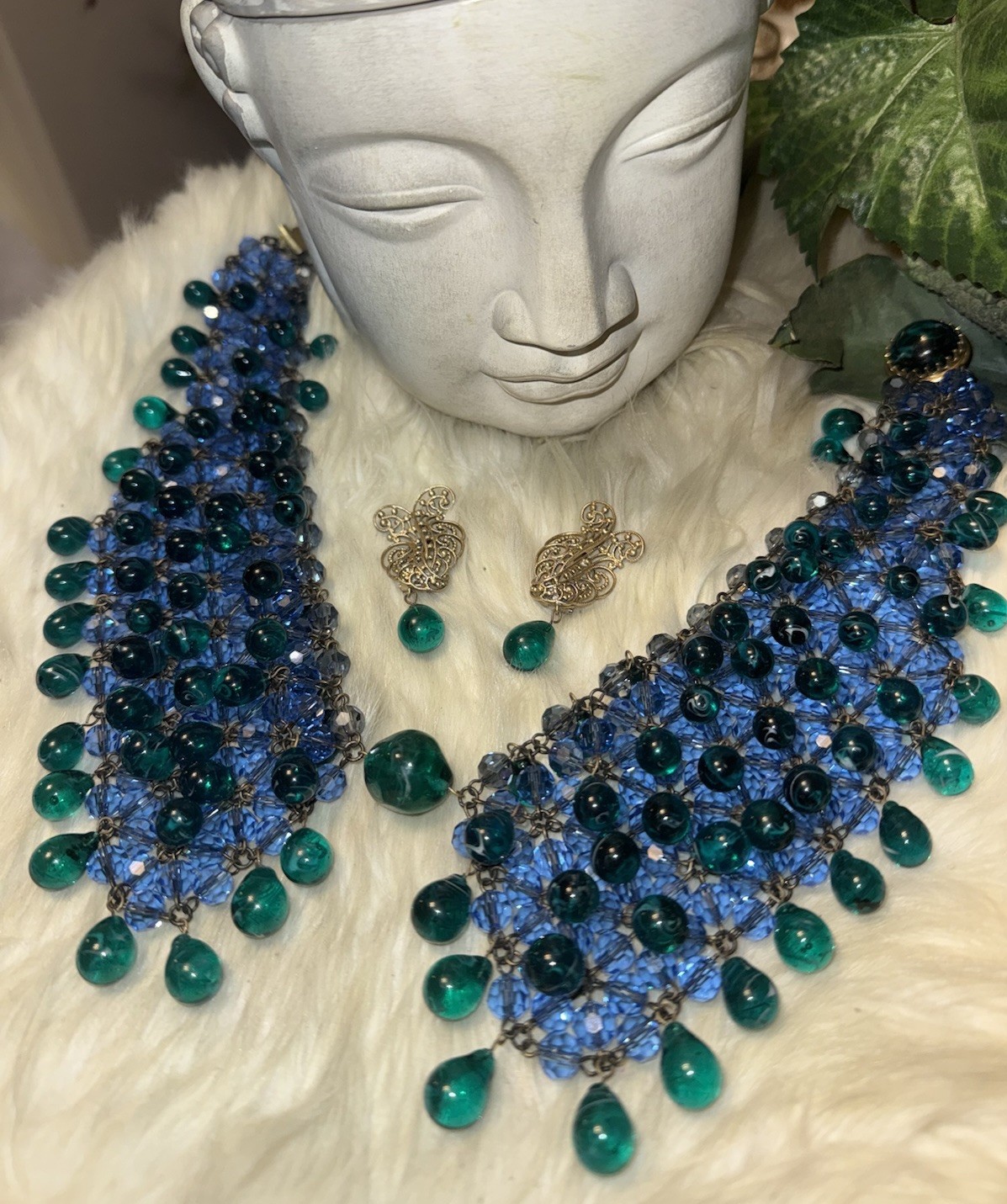 Louis Rousselet For Chanel Ultra Rare Statement Necklace And Earrings Set! Mint! image 7