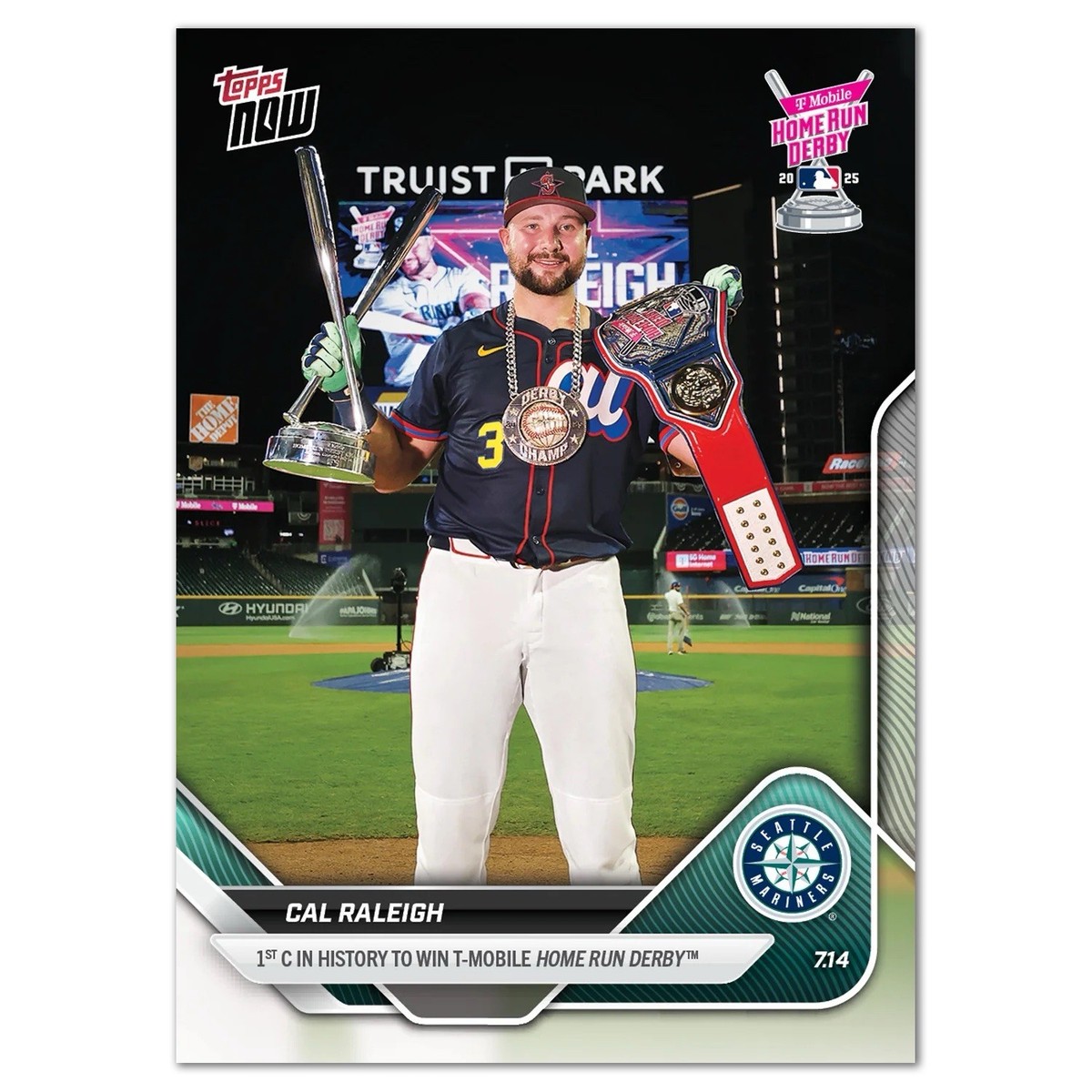 Cal Raleigh Wins Home Run Derby 2025 MLB Topps NOW Card 427 | eBay
