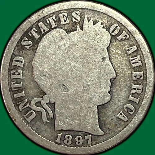 1897-S Barber Dime Good G Coin #36616