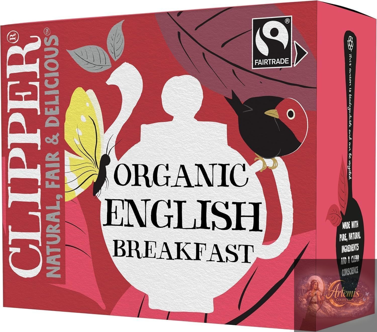 Clipper Fairtrade Organic English Breakfast Tea Bags - 80 Teabags (Pack of 4) - Image 3