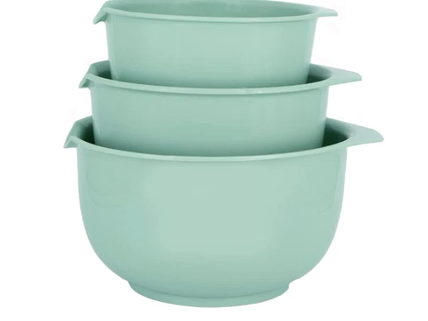 GLAD Mixing Bowls with Pour Spout, Set of 3 Nesting Design Saves Space Non-Slip