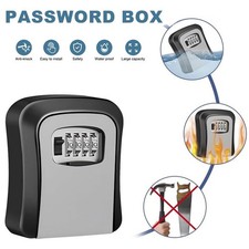 4 Digit Outdoor High Security Wall Mounted Door Key Safe Box Code Lock Storage