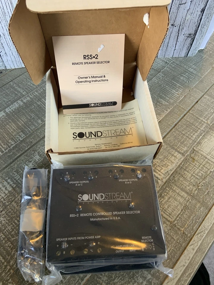 Soundstream Technologies RSS 2 Remote Controlled Speaker Selector New With Box - Image 3 of 4
