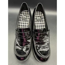 Dirty Laundry Black Patent Loafers Platform 90s Grunge Y2K Size 9.5