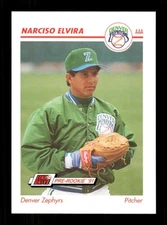 1991 Line Drive AAA Denver Zephyrs 136 Narciso Elvira BXCP30