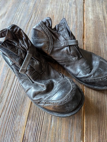 Rundholz Schuh, 38, schwarzer Lederschuh, niediger Absatz - Bild 1 von 5