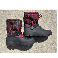 Northside Unisex Kids Snow Boots Black Red Size 5 Waterproof Faux Fur 3M