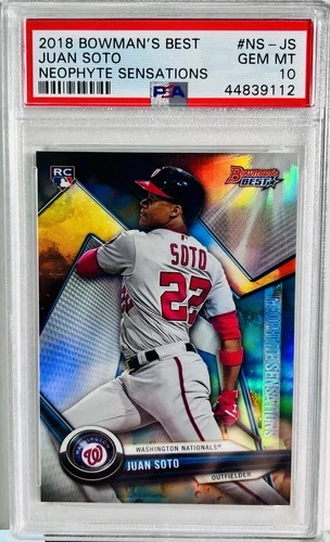 Juan Soto 2018 Bowman's Best Neophyte Sensations Rookie RC #NSJS PSA 10💎🔥