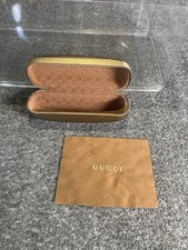 Authentic Gucci Glasses Hard Case Velvet G Lining  Lens Cloth