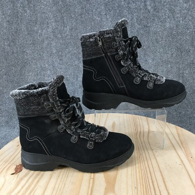 #ad #ad Clarks Boots Womens 9.5 Wide Aveleigh Edge Snow Black Waterproof Casual 26163926 $68.99