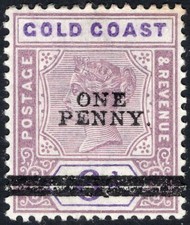 GOLD COAST: 1901 Dull Mauve & Violet Sg 36 Lightly Mounted Mint - Cat £16