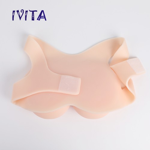 IVITA 6XL DD Cup Boobs Silicone Breast Forms Transgender Fake Boobs Vest Style - Picture 10 of 12