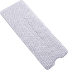 Extra Long Non-Slip Foam Bathtub Mat 40x16 Inch w/ Drain Holes and Suction Cups
