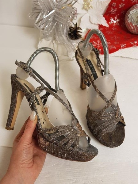 Women Albano Heels Gold Textile 40