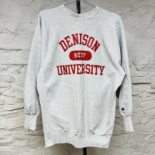 Vintage 90s Champion Reverse Weave Crewneck Sweatshirt Denison University Ohio