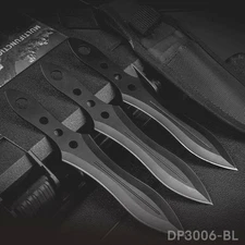 DISPATCH 3pc 8" Stainless Steel Throwing Knives Set w/Sheath - Balanced Kunai