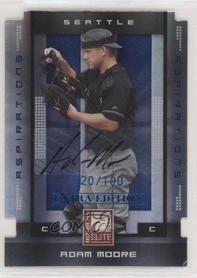 2008 Donruss Elite Extra Edition Aspirations Die-Cut /100 Adam Moore #5 Auto me2