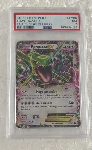 2015 POKEMON BLACK STAR PROMO RAYQUAZA #XY66 PSA 7