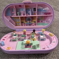Polly Pocket Vintage Bluebird 1992 Stamping Stampin’ School Playset  w/ 5 Dolls