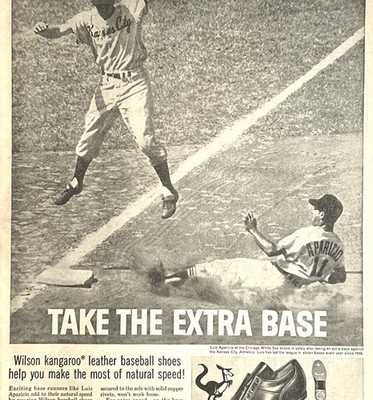 1962 Wilson Kangaroo Shoes Orig Newsprint Ad 28c38cm Athletics vs White Sox OFF4