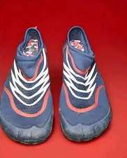 Athletic Works Mens Blue Round Toe Aqua Socks Size 11-12 Water Sport Water Shoes