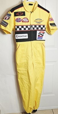 Small Race Rock Orlando Racing Jump Suit w/ Hat - STP, MAC Tools, Nascar Patches