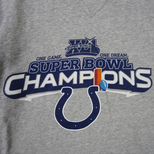 Indianapolis Colts Sweater Mens Large NFL Football Super Bowl Champions Reebok - Picture 2 of 8
