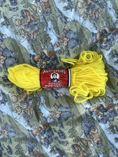 VTG Aunt Lydia's Heavy Rug Yarn 60 yds 520 Yellow Crochet Latch Hook Weaving