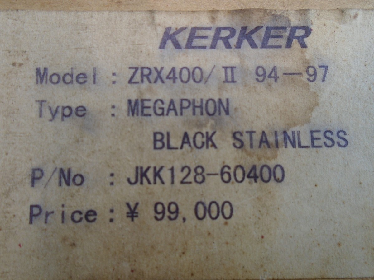 neer  ② 94-97 KAWASAKI ZRX400 KERKER Megaphone Exhaust Muffler