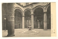 Firenze Cortile Intermo Nel Palazzo Vecchio Italy Vintage Unposted Postcard