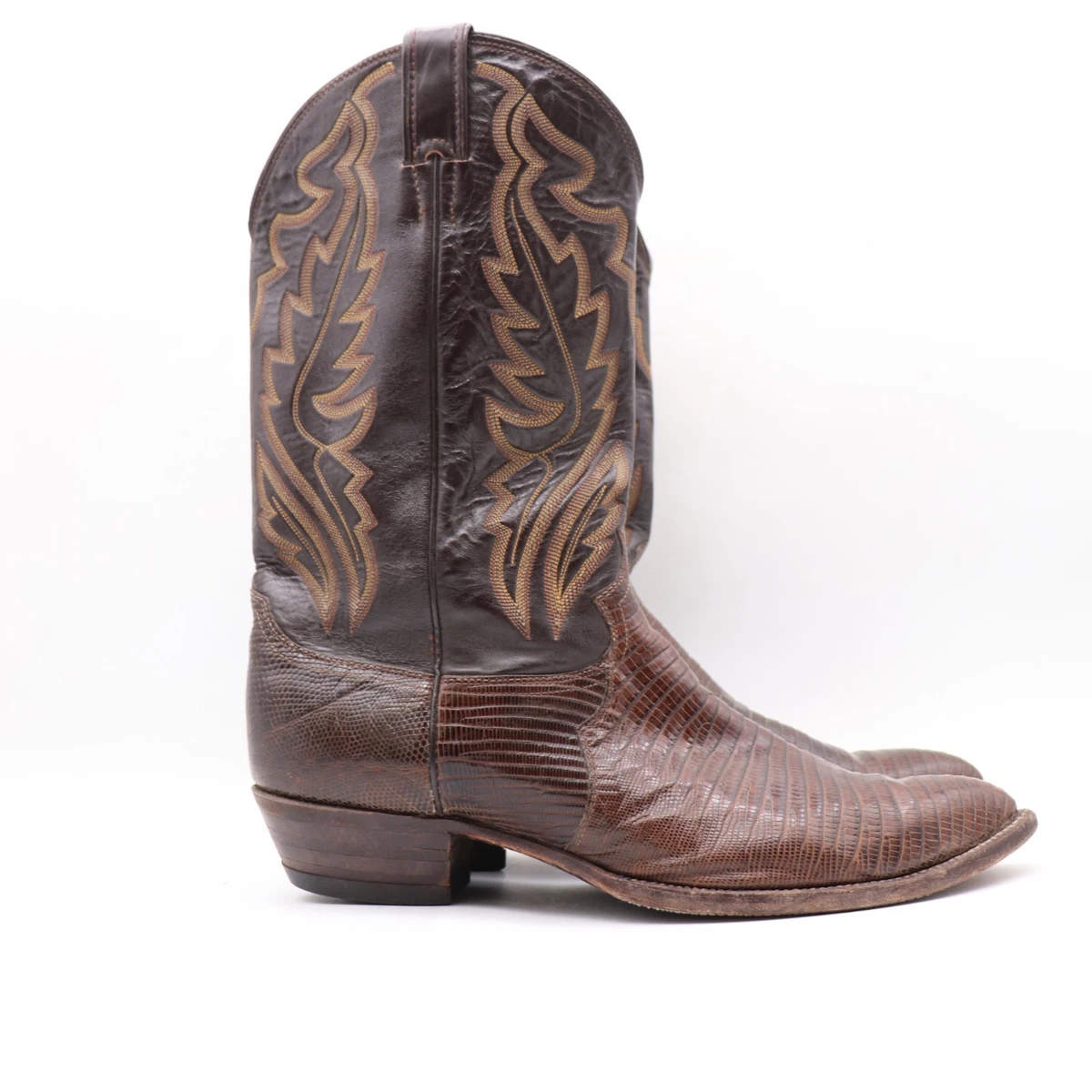 Bottes Western Justin 2436 En Cuir Marron - Homme Taille 9.5