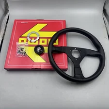 340mm 14'  MOMO MonteCarlo Genuine Leather Thickened Spoke Sport Steering Wheel