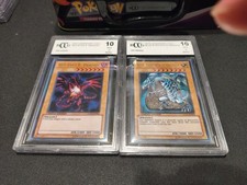 Lotto di 2 Yu-Gi-Oh Classificati 10! Carte - Drago Bianco Occhi Blu Occhi Rossi B. Drago