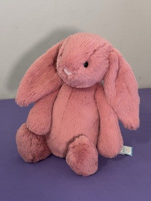 NEW Jellycat Medium Bashful Sorrel Bunny BNWT Warm Pink Rabbit Rare Retired 12 