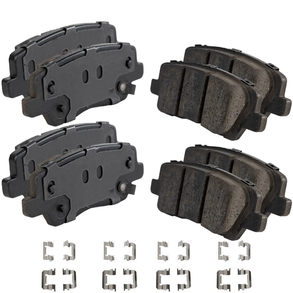 Kit de disco de freno y pastillas de cerámica para Cadillac ATS 2016-2017 delantero y trasero Foto 2 de 4