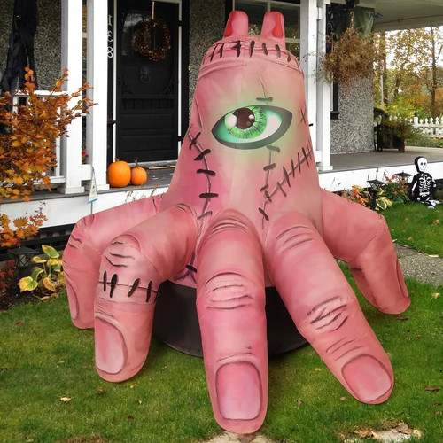 Inflables de Halloween de 6 pies decoraciones al aire libre para manos patio asombroso gigante ingenio - Imagen 5 de 9