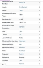 1898 Waltham P.S. Bartlett 18s 17J OreSilver Case 8509379