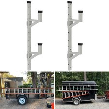 Outprize Aluminum Side Mount Trailer Ladder Rack 2 Ladder Silver