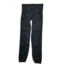 Spanx Leggings Womens XL Black Camo High Rise Shaping Compression Ankle Yoga