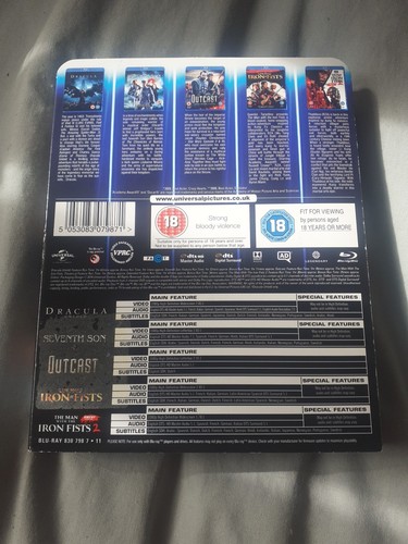 Dracula Untold/Seventh Son/Outcast/Man With the Iron Fist (Blu-Ray) (Clean Disc) - Foto 2 di 2