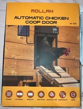 Mollan Automatic Chicken Coop Door, Solar Powered with Timer/Light Sensor, M-A01